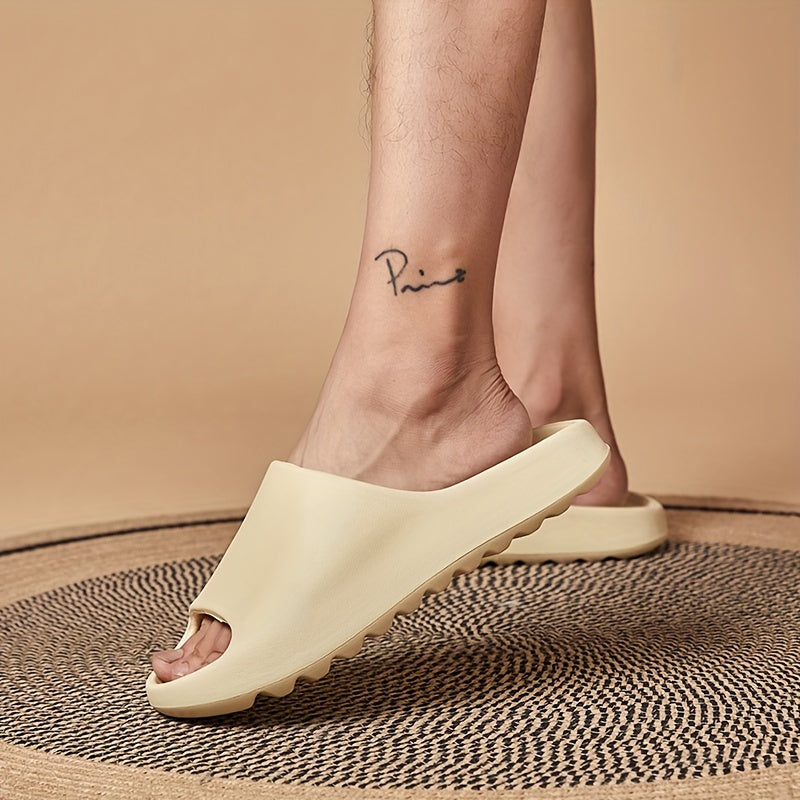 Herenmode-slippers, Casual Antislipslippers, Schoenen Met Open Neus Voor Binnen-buitenstranddouche, Lente En Zomer