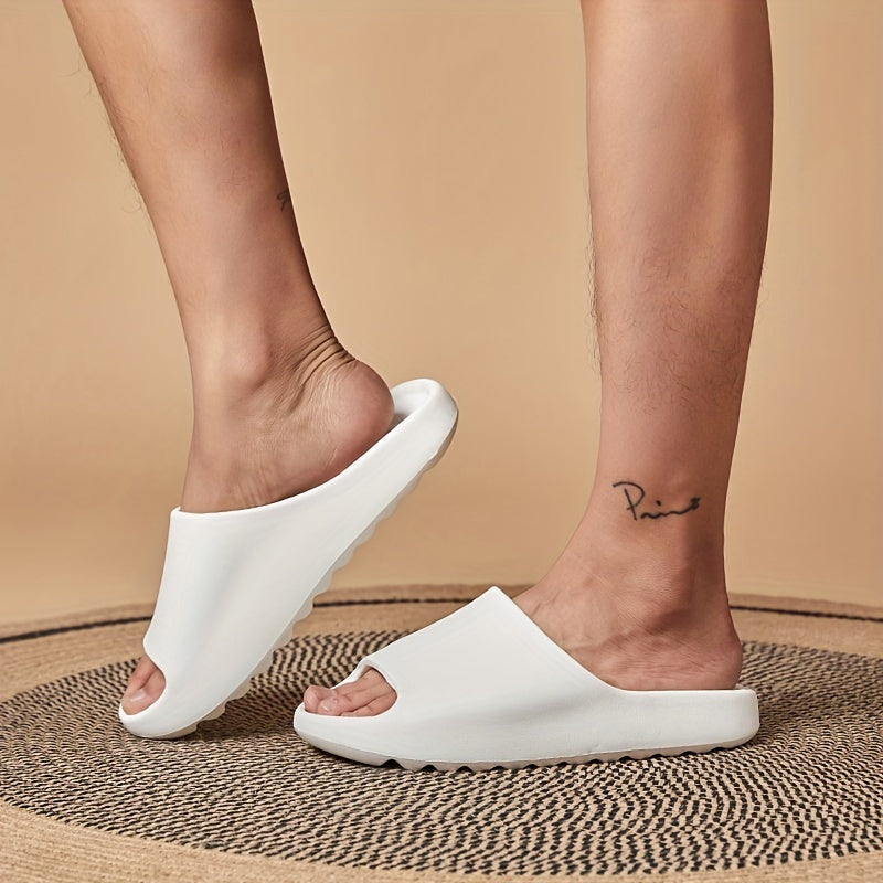 Herenmode-slippers, Casual Antislipslippers, Schoenen Met Open Neus Voor Binnen-buitenstranddouche, Lente En Zomer