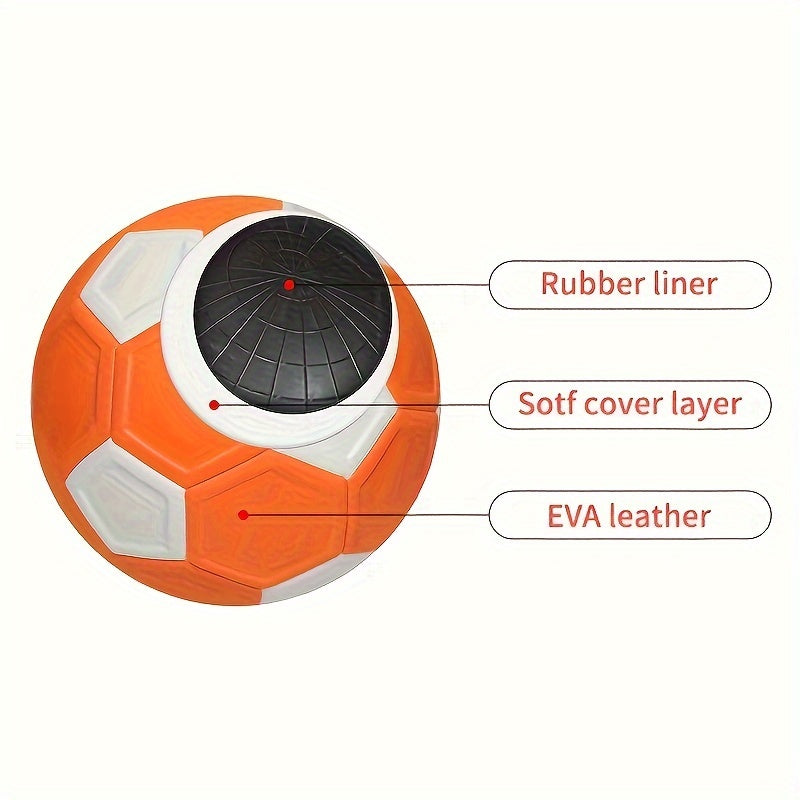Unisex voetbal voor volwassenen, maat 4 - PU-materiaal, machinaal genaaid, duurzaam voor 14+, ideaal voor training en oefening.