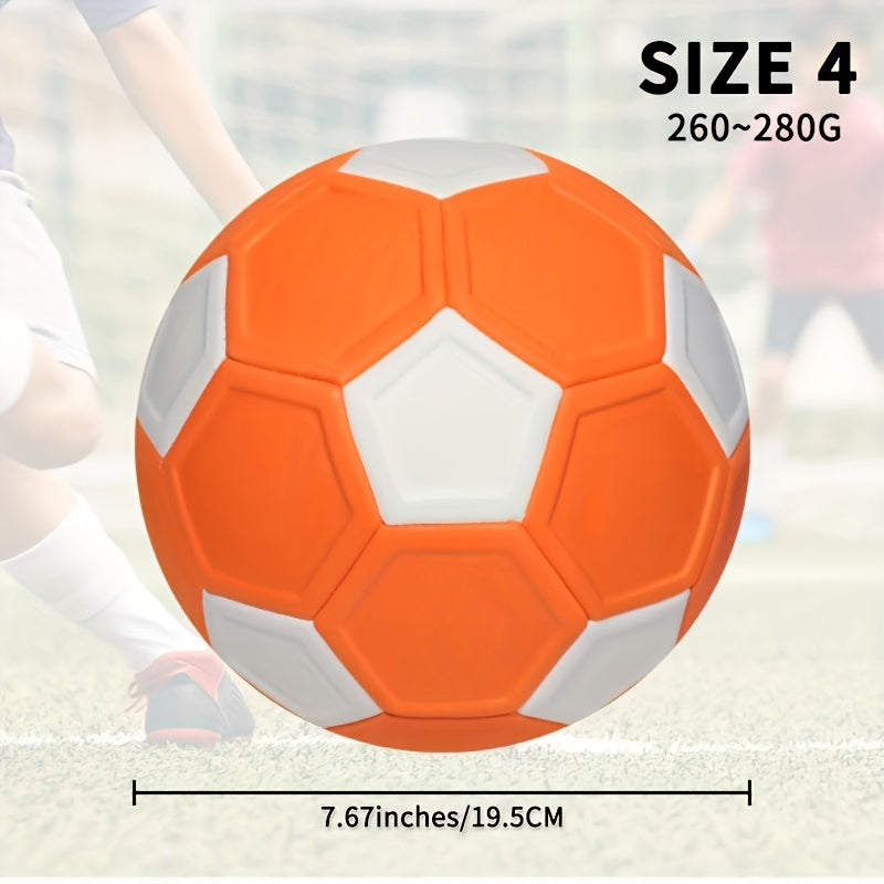 Unisex voetbal voor volwassenen, maat 4 - PU-materiaal, machinaal genaaid, duurzaam voor 14+, ideaal voor training en oefening.